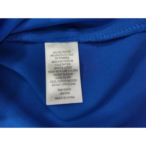 Maison DAmelie Blue Long Sleeve Button-Up Tie-Front Womens Shirt XS, NWT. - Picture 4 of 9